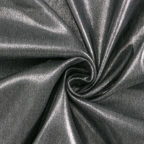 Denim stretch metallic – sort/sølv metallic, 