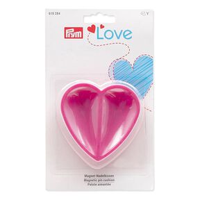 Magnetisk nålepude, hjerte [ Mål: 80 x 80 x 26 mm ] | Prym Love – pink, 