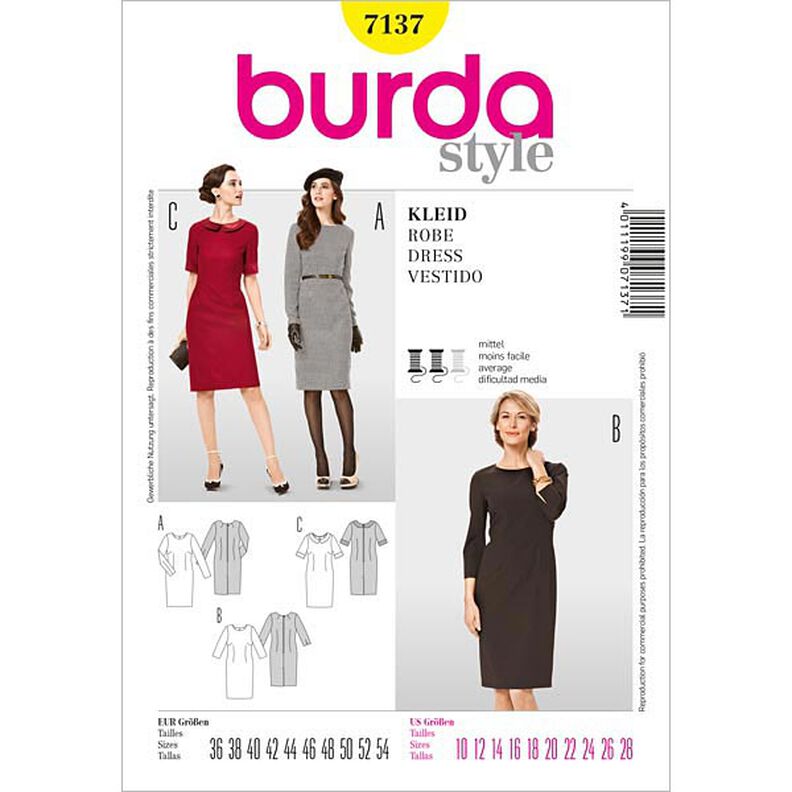 Kjole, Burda 7137,  image number 1