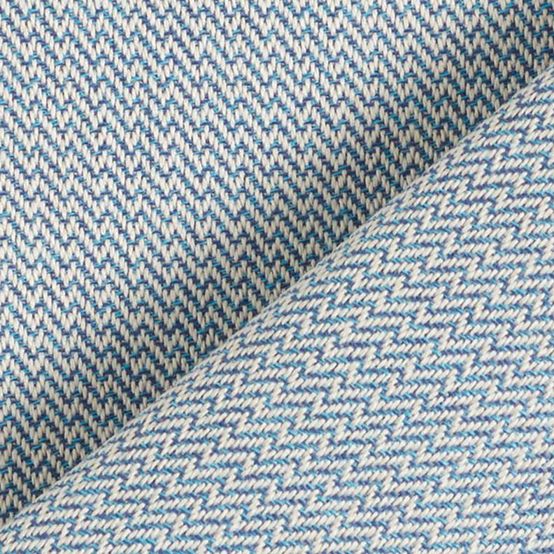 Outdoorstof Jacquard lille zigzag – marineblå,  image number 5