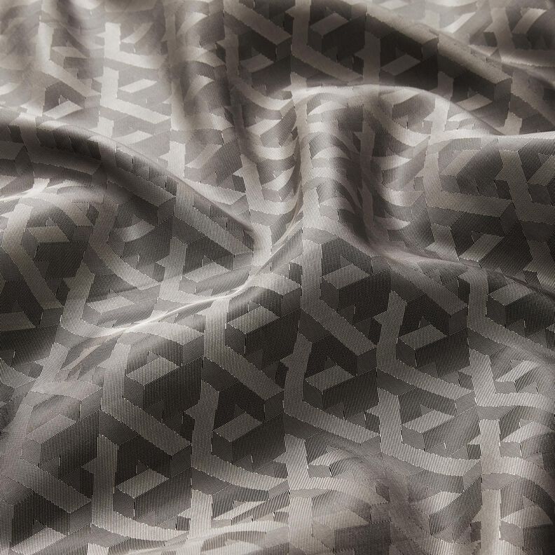 Forstof Jacquard geometriske mønstre – grå,  image number 2