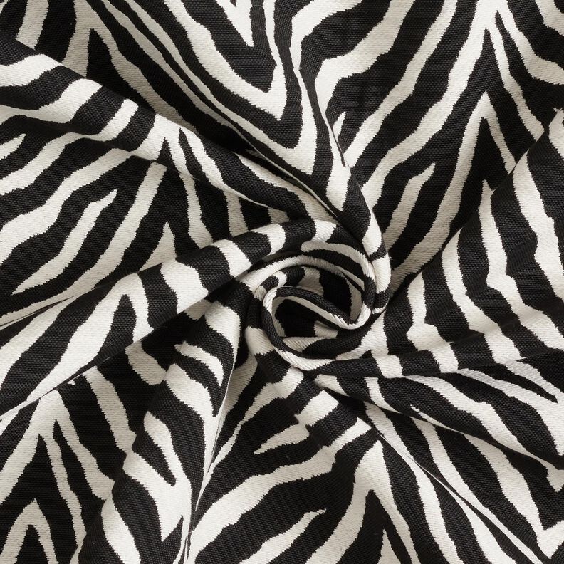 Dekorationsstof Jacquard Zebra – elfenben/sort,  image number 3