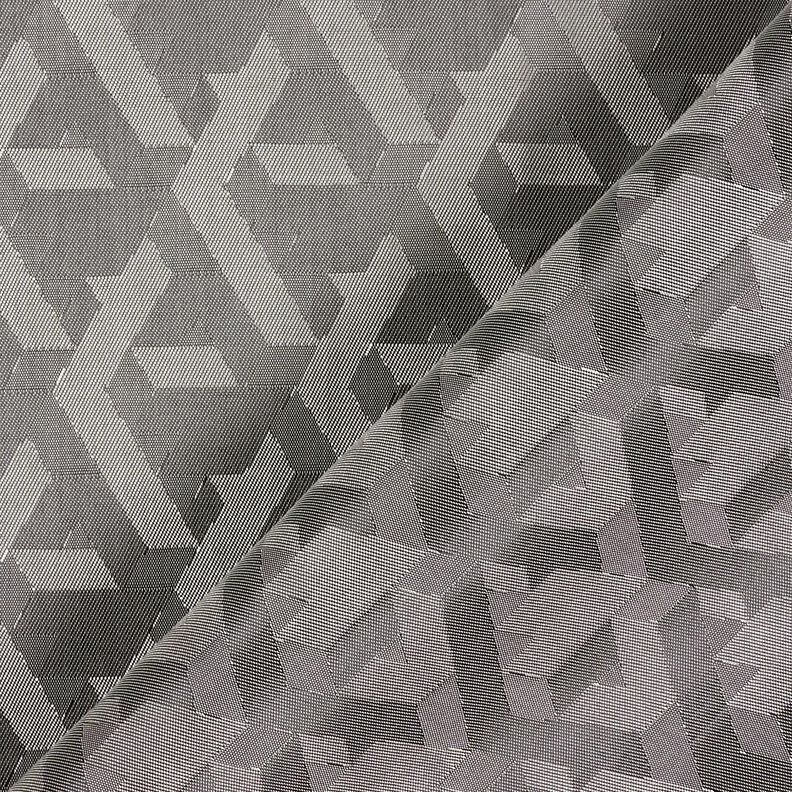 Forstof Jacquard geometriske mønstre – grå,  image number 4