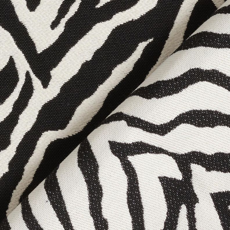 Dekorationsstof Jacquard Zebra – elfenben/sort,  image number 4