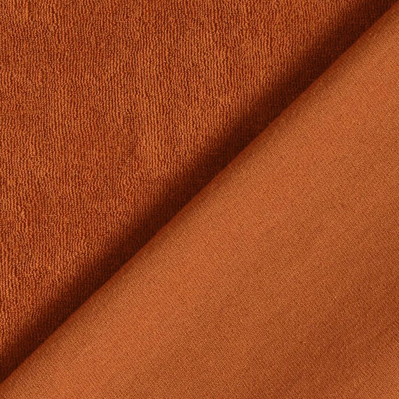 Frottéstof Stretch Ensfarvet – terracotta,  image number 3