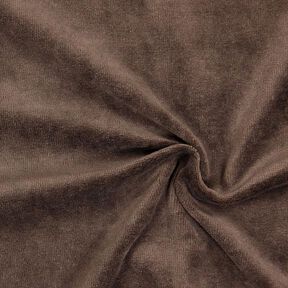 Nicki stof Ensfarvet – mørkebrun, 