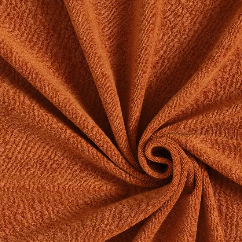 Frottéstof Stretch Ensfarvet – terracotta,  image number 1