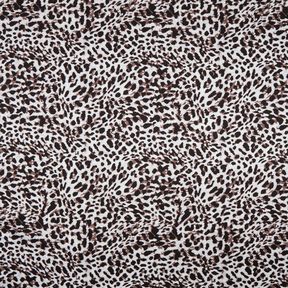 Viskosejersey lille leopardprint – chokolade/sølvgrå, 