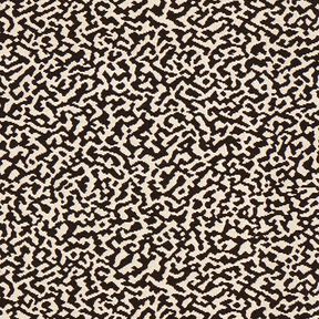 Møbelstof Jacquard abstrakt leomønster stor – sort/sand, 