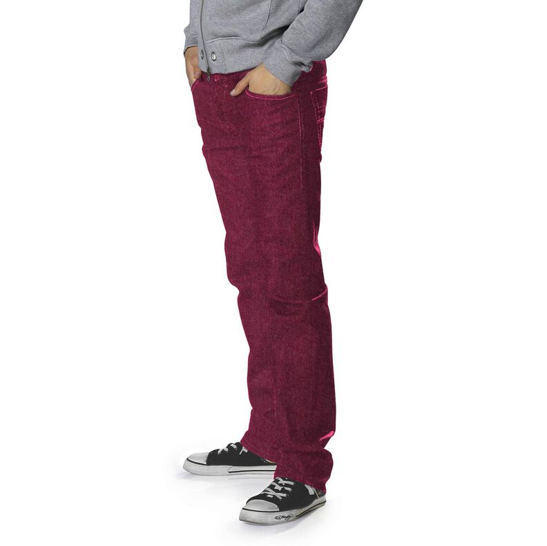 Stretch-denim bomuldsblanding medium – bordeaux,  image number 7