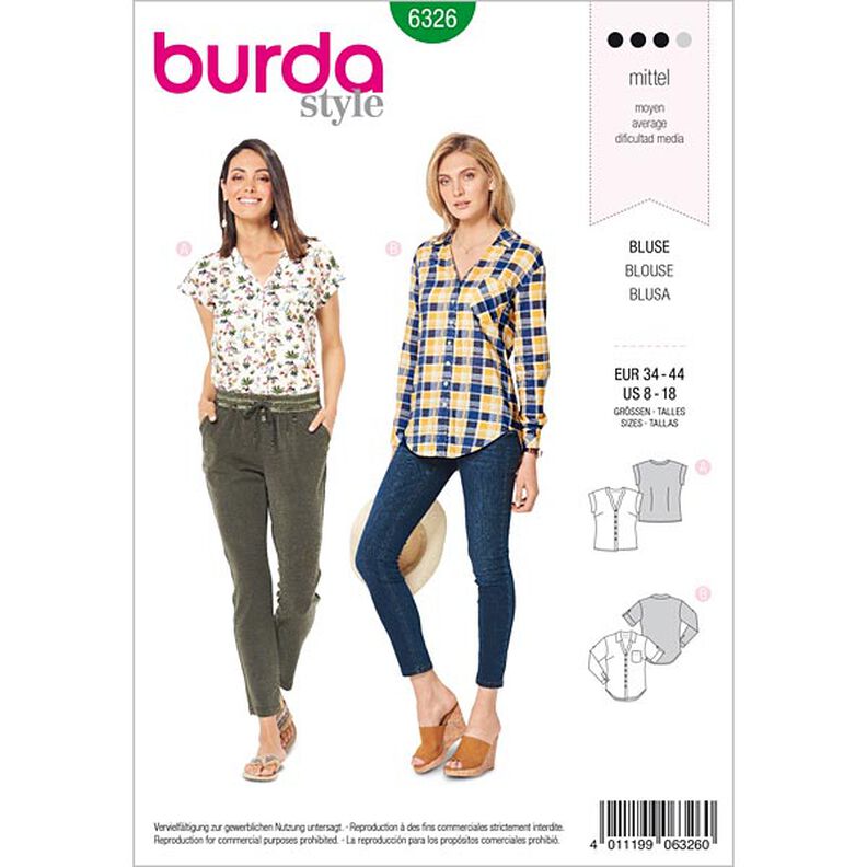 Skjortebluse, Burda 6326 | 34 - 44,  image number 1