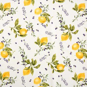Dekorationsstof Canvas citroner – gul, 