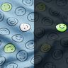 Bomuldsjersey glow-in-the-dark Smiley – jeansblå,  thumbnail number 3