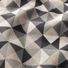 Dekorationsstof Halvpanama diamantmønster retro – grå/sort,  thumbnail number 2