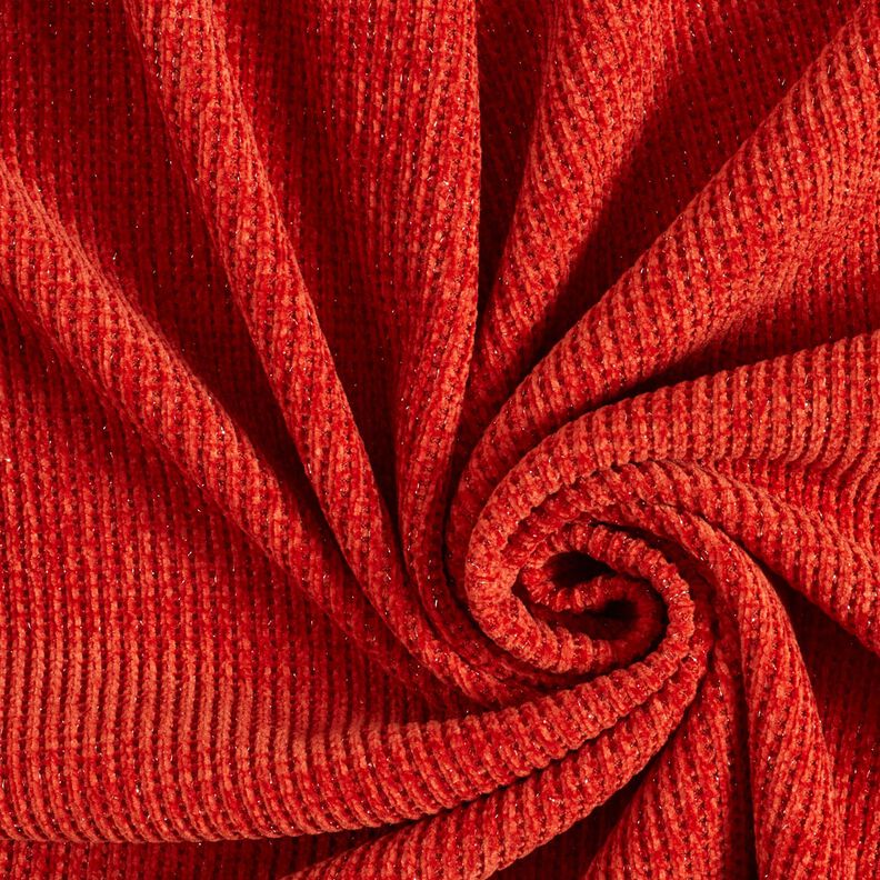 Glitter chenille – terracotta/sølv metallic,  image number 3