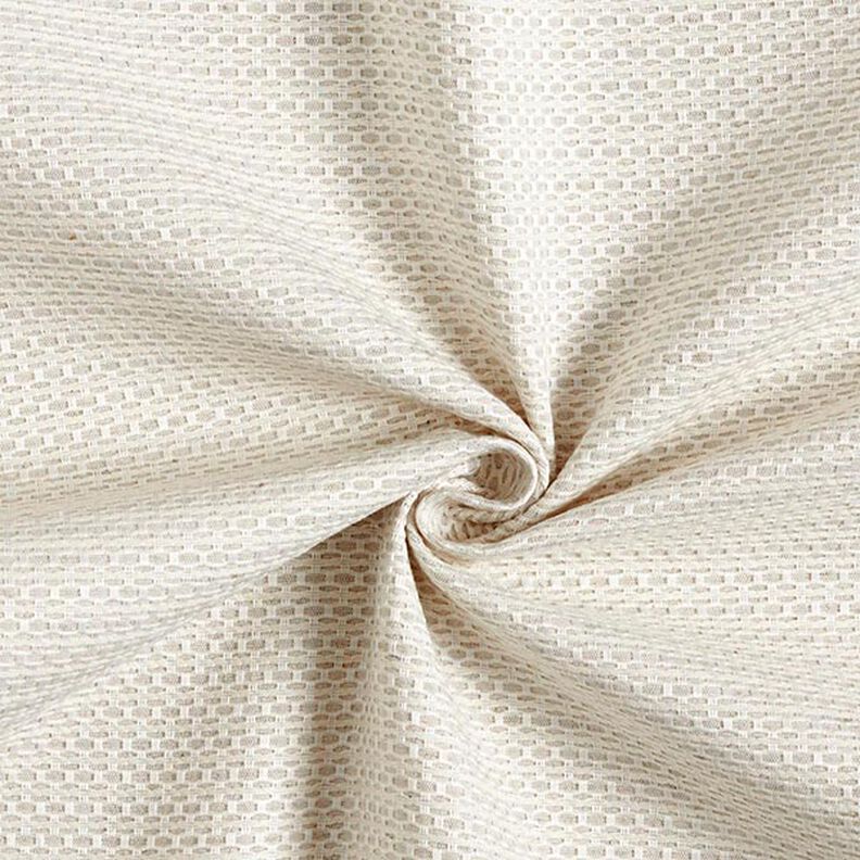 Dekorationsstof Jacquard små bikuber – lysebeige,  image number 1