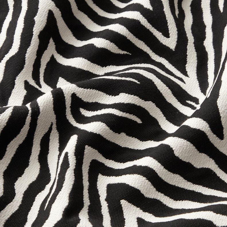 Dekorationsstof Jacquard Zebra – elfenben/sort,  image number 2