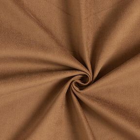 Stretch-fløjl Fincord ensfarvet – mellembrun, 