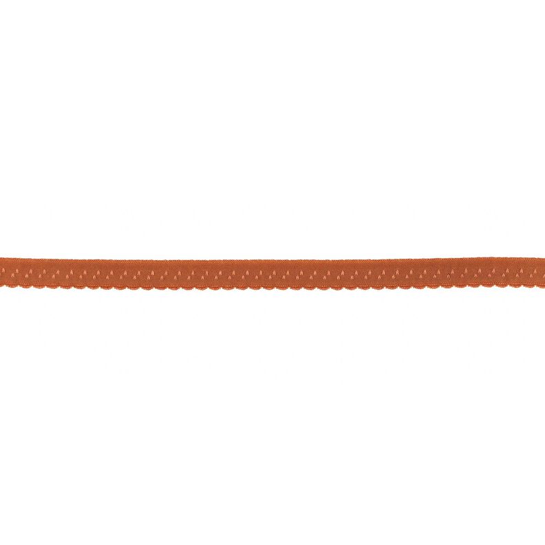 Elastisk indfatningsbånd Blonder [12 mm] – terracotta,  image number 1