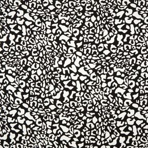 Viskosejersey abstrakte leopardpletter – sort/hvid, 
