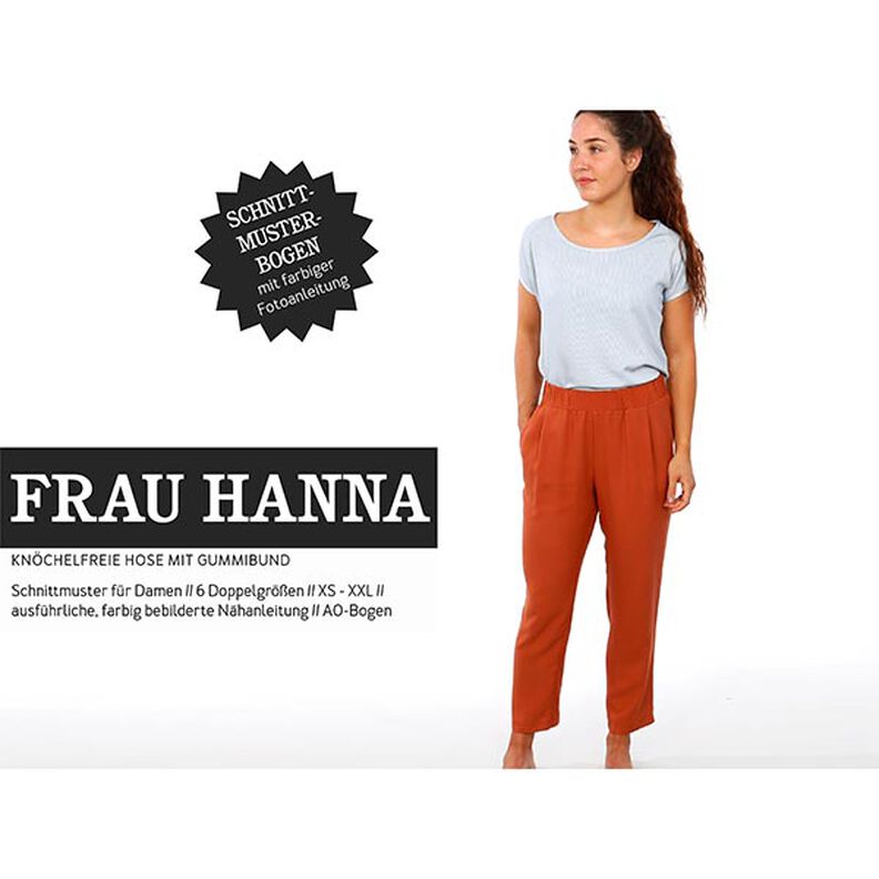 FRAU HANNA - afslappede bukser med elastik, Studio Schnittreif | XS - XXL,  image number 1