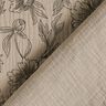 Musselin/Dobbelt-Crincle stof store blomster – lys taupe/sort,  thumbnail number 4