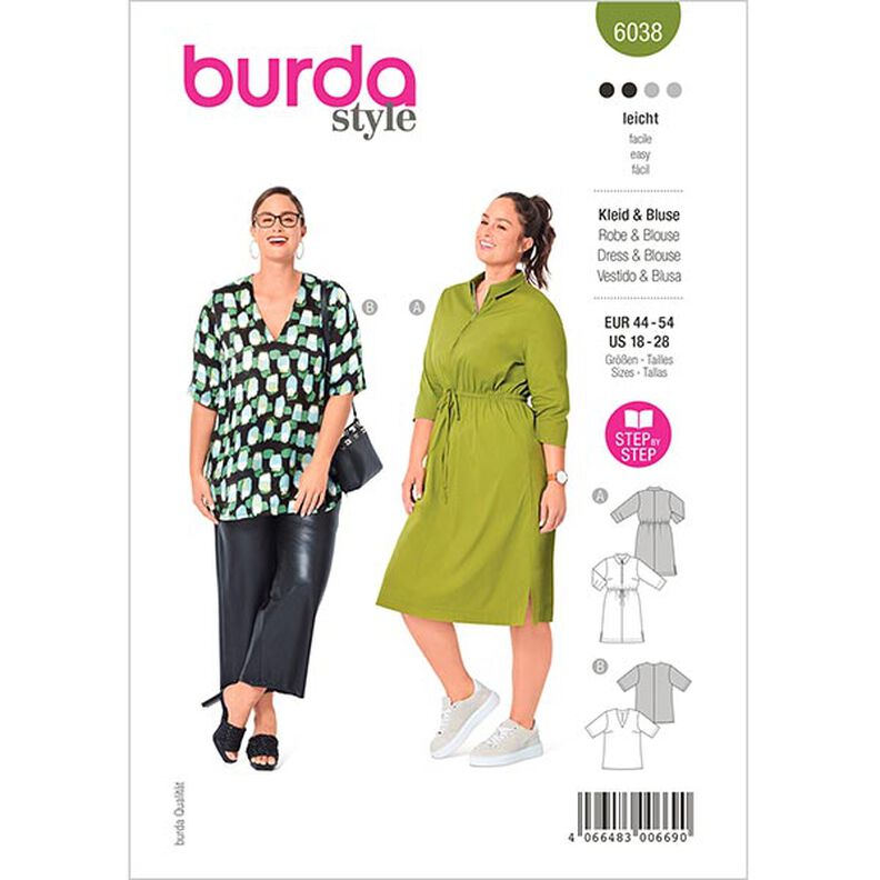 Kjole / Bluse, Burda 6038 | 44 - 54,  image number 1