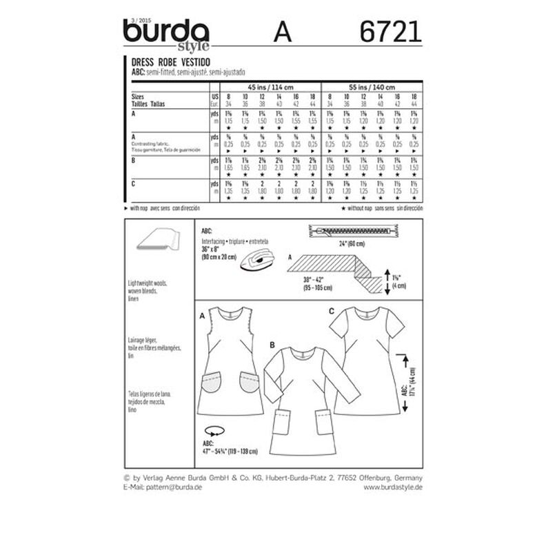 Kjole, Burda 6721,  image number 7