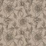 Musselin/Dobbelt-Crincle stof store blomster – lys taupe/sort,  thumbnail number 1