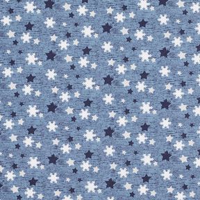Sweatshirt lodden snefnug og stjerner Digitaltryk – blågrå, 